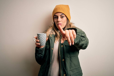 帽子 手指 指导 签名 冬天 成人 咖啡 能量 饮料 女人