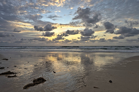 美丽的 日出 假期 波动 澳大利亚 天空 颜色 海岸线 反射