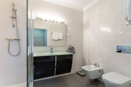 镜子 美丽的 瓷器 新的 翻新 淋浴 家具 公寓 大理石