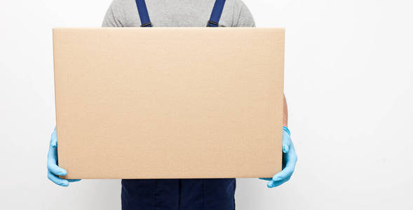 商业 食物 购买 雇员 迅速地 邮递 工人 传送 装运 纸箱