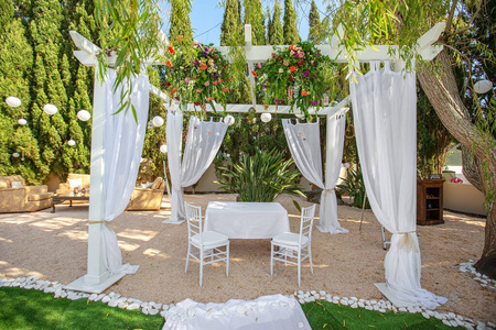 仪式 草坪 聚会 庆祝 婚礼 椅子 结婚 颜色 桌子 夏天