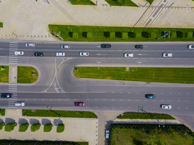 城市道路鸟瞰图片