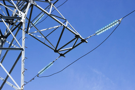 现在的 供给 高的 电缆 电压 电线 天空 金属 网格 权力