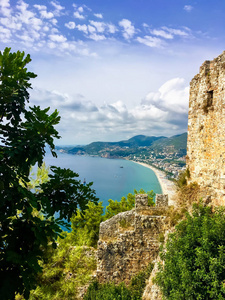 悬崖 小岛 古老的 城市 亚得里亚海 美丽的 假期 欧洲