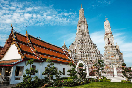 旅游业 寺庙 泰国 牦牛 吸引力 黎明 雕塑 曼谷 古老的