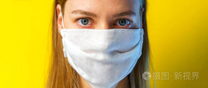 治疗 危险 纱布 女人 疾病 保护 流感 肖像 光晕 病人