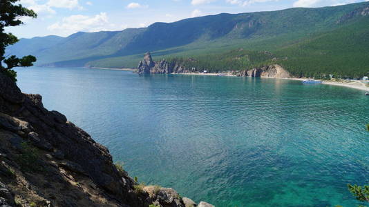 小山 全景图 夏天 海滩 场景 美女 自然 美丽的 旅行