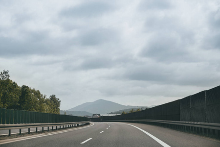 Empty highway somewhere in Europe. Travel concept for automobile