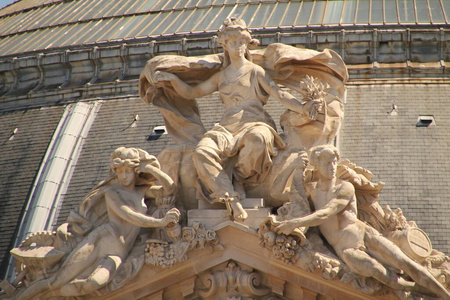 历史 外观 城市 建设 建筑 雕塑 街道 欧洲 巴黎人 雕像