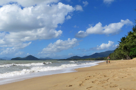 美丽的 假日 美女 旅行 天堂 风景 夏天 假期 海湾 波动