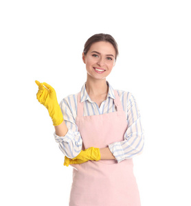 肖像 雇员 女服务员 清洁剂 工人 酒店 照顾 管家 服务
