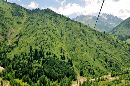 旅行 天空 风景 旅游业 阿尔卑斯山 全景图 夏天 山谷