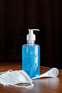 透明的 肥皂 凝胶 消毒剂 防腐剂 应用 纯洁 卫生 塑料