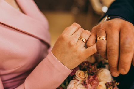 幸福 浪漫 激情 婚礼 成人 家庭 新娘 特写镜头 戒指