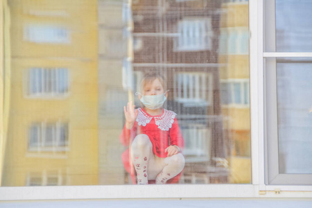 女孩 瓷器 充血 病毒 污染 呼吸系统 面具 新型冠状病毒