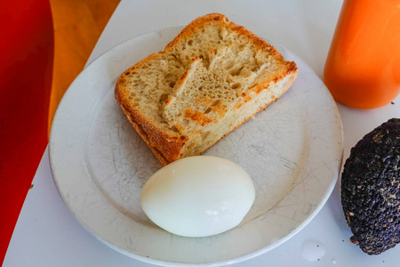 干杯 早餐 特写镜头 面包 绿色植物 健康 鸡蛋 小吃 午餐