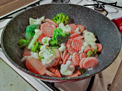 营养 烹饪 特写镜头 油炸 自制 食物 花椰菜 蔬菜 西兰花