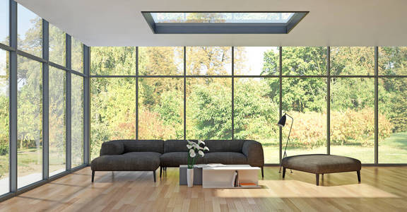 木材 镶木地板 瓷砖 建筑学 三维 最小值 阁楼 地板 窗口