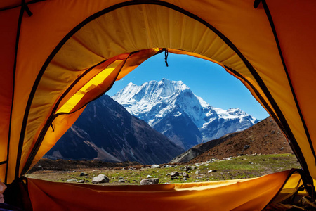 帐篷 旅行 攀登 山谷 阳光 登山 冰川 徒步旅行 喜马拉雅山脉