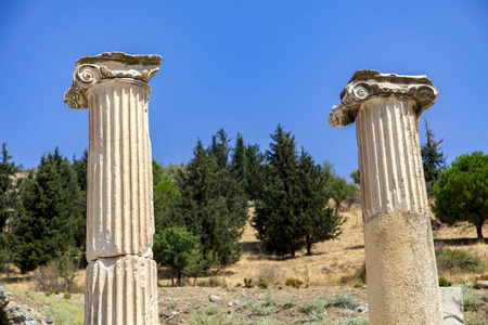 历史 罗马人 以弗所 寺庙 建筑学 希腊语 废墟 旅行 古老的