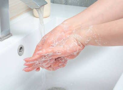 保镖 预防 美国 浴室 棕榈 气泡 冠状病毒 手指 水龙头
