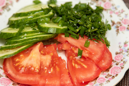 美味的 沙拉 洋葱 营养 蔬菜 开胃菜 饮食 午餐 生菜