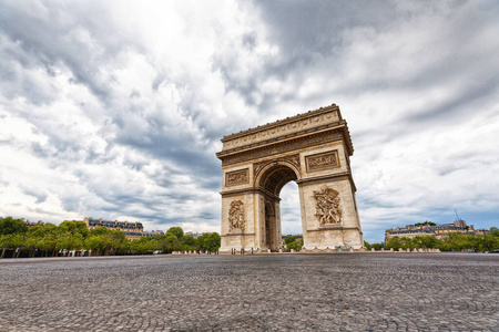 冠状病毒 历史的 纪念碑 巴黎 空的 封锁 法国 沙漠