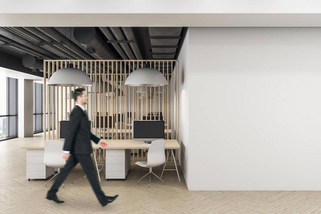 商人 极简主义 建筑学 真实的 日光 书桌 办公室 天花板