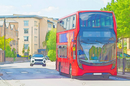 双层车图片-双层车素材-双层车插画-摄图新视界