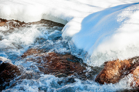 冷水冲破冰照片