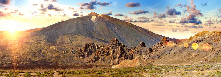 旅行 金丝雀 熔岩 自然 地质学 泰德 形成 火山 日落