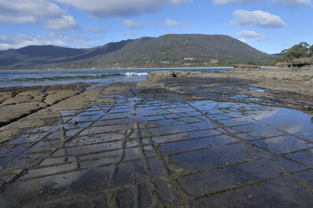 岩石 广场 再膨胀 海岸 塔斯马尼亚 海湾 旅游业 立方体