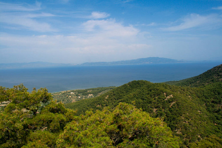 风景 海岸 自然 莱斯博斯 天空 旅游业 美丽的 旅行 夏天