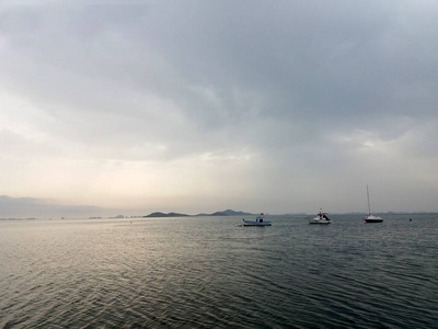 天空 美丽的 日出 海岸 假期 游艇 旅行 海滩 傍晚 地平线