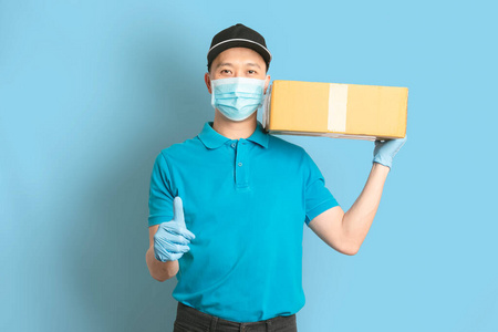 邮政 冠状病毒 流感 纸板 病毒 航运 工作 手套 服务