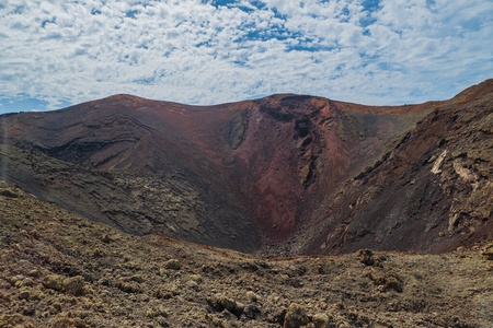 西班牙Timanfaya国家公园兰扎罗特岛令人惊叹的火山景观。2019年10月