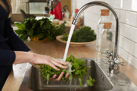 把菜洗干净图片