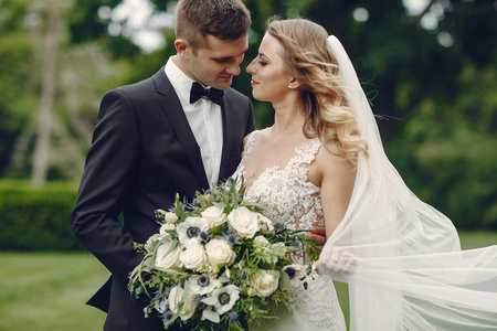 Elegant wedding couple