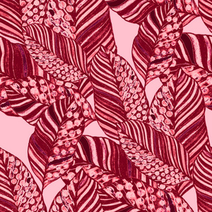 打印 花的 颜色 插图 棕榈 丛林 复古的 阿罗哈 墙纸