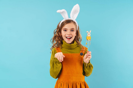 兔子 有趣的 乐观的 耳朵 演播室 传统 女孩 肖像 女人