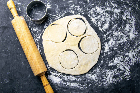 复古的 准备 糕点 自制 烘烤 厨房 披萨 床单 手工制作的