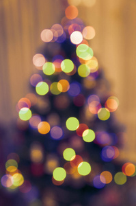 轮廓 散焦 闪烁 照亮 新的 美丽的 发光 模糊 冬天 圣诞节