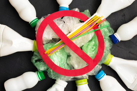垃圾 瓶子 禁止 回收 自然 生态学 圆圈 危险 责任 塑料