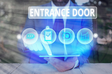 商务图片文字方式在门口大门入口进入入口通道入口.照片