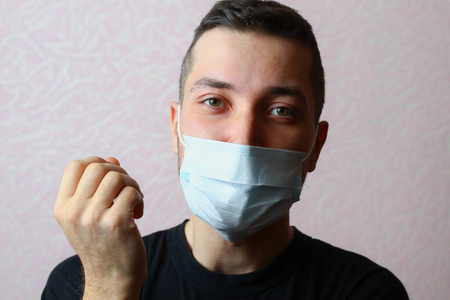 呼吸系统 男人 肖像 照顾 安全 预防 冠状病毒 新型冠状病毒