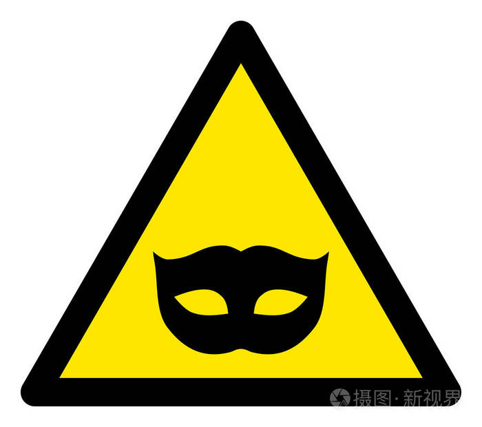 光栅伪装遮罩警告三角形标志图标