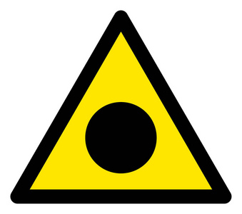 光栅事故黑圈警告三角标志图标