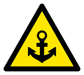 光栅定位警告三角形标志图标