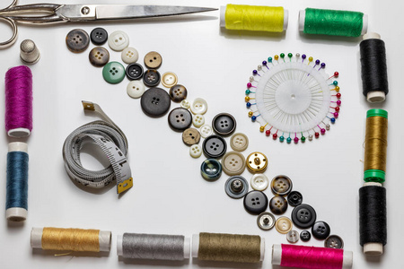 工作 爱好 接缝 行业 线轴 工艺 商业 针线活 剪刀 织物