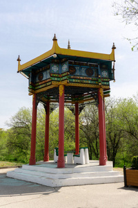 伊丽斯塔德鲁兹巴公园的佛教风格露台